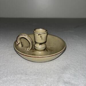 Bolick Pottery Chamber Candlestick Holder 4” Diameter